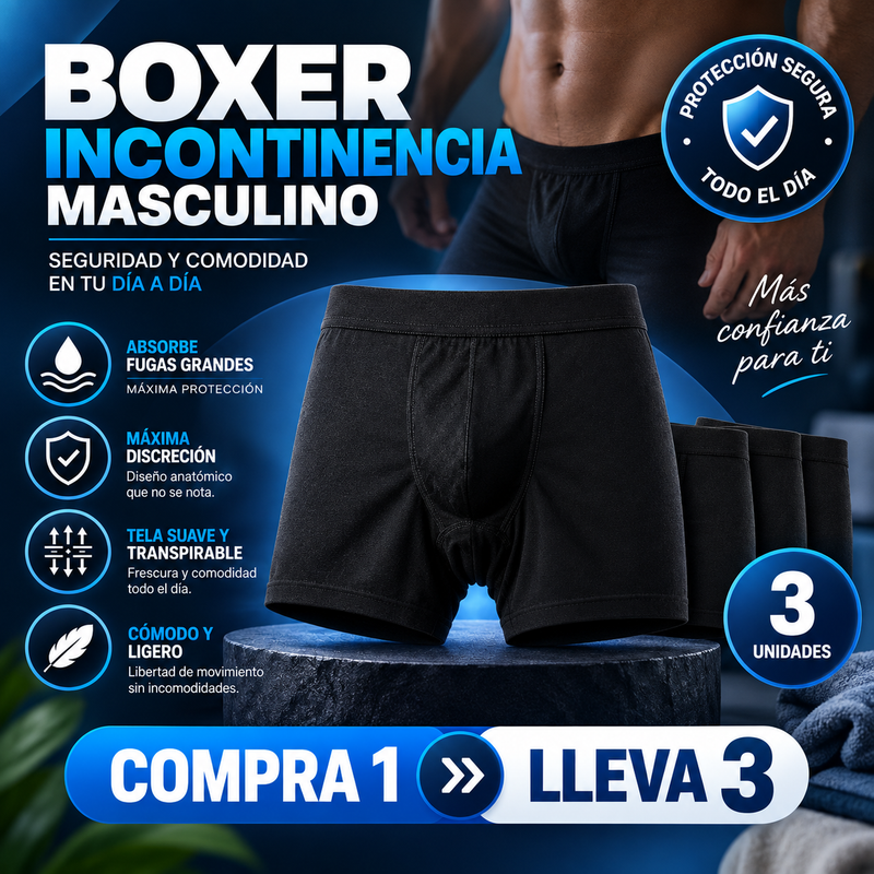 SafeBoxer™ - Boxer Incontinencia Premium (Pack 3 unidades) | 60 % OFF BLACK FRIDAY DESCUENTOS ANTICIPADOS